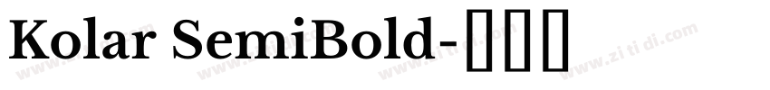 Kolar SemiBold字体转换